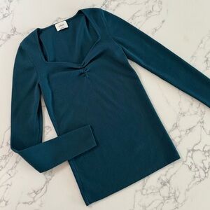 Aritzia Wilfred Veronica Knit Sweater - Deep Pandora Green - Size XS